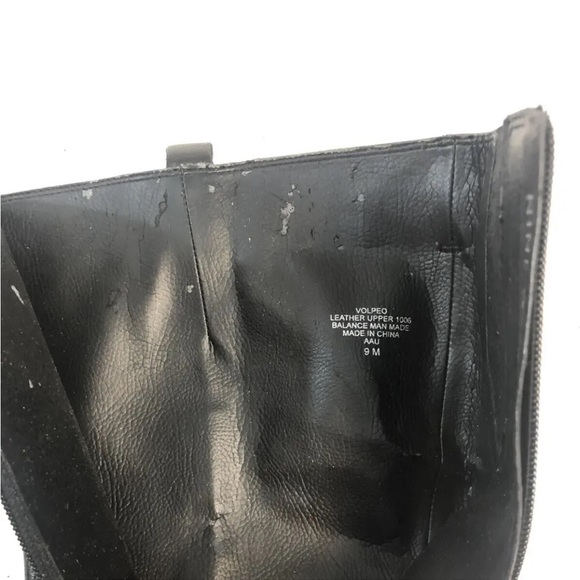 Women’s Nine West Black Leather Tall Platform Boots Size 9M - Picture 10 of 12